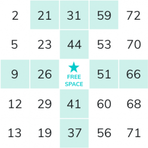 75 ball bingo grid