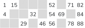 90 ball bingo grid